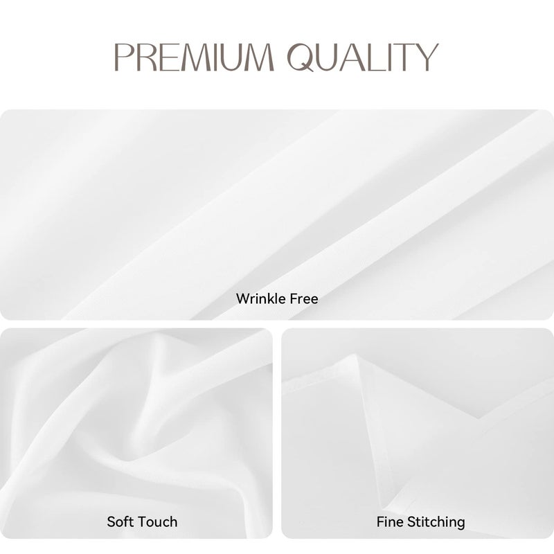 Romanstile Round Waterproof Tablecloth, Stain Resistant Washable Table Cloths Wrinkle Free Polyester Table Covers for Kitchen Dining Party Wedding Indoor and Outdoor - White, 60 Inch - Image 4
